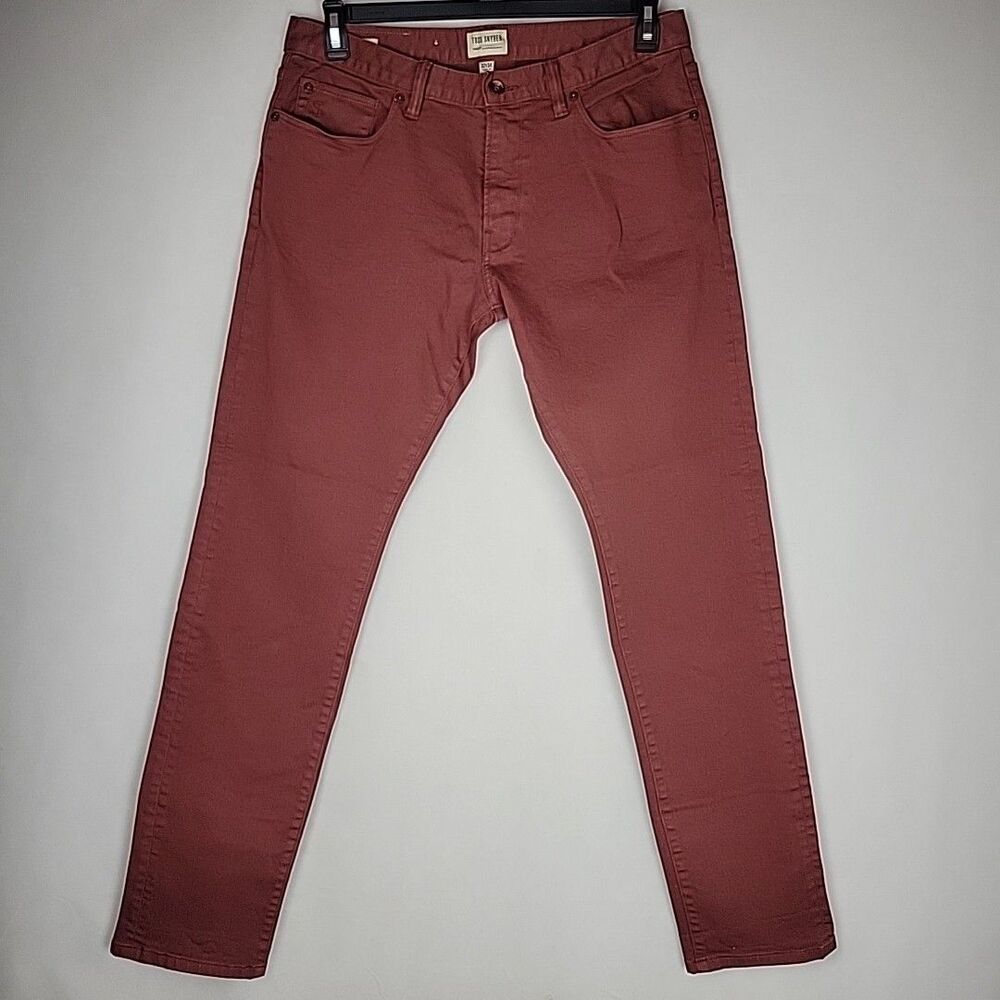 Todd Snyder Jeans Mens 32x34 Rust Red Slim Fit 5 Pocket Stretch Denim Pants NYC